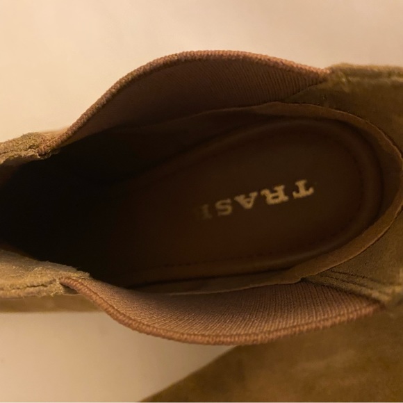 Trask Tatom brown suede wedge ankle bootie boots 8.5 - Picture 9 of 11